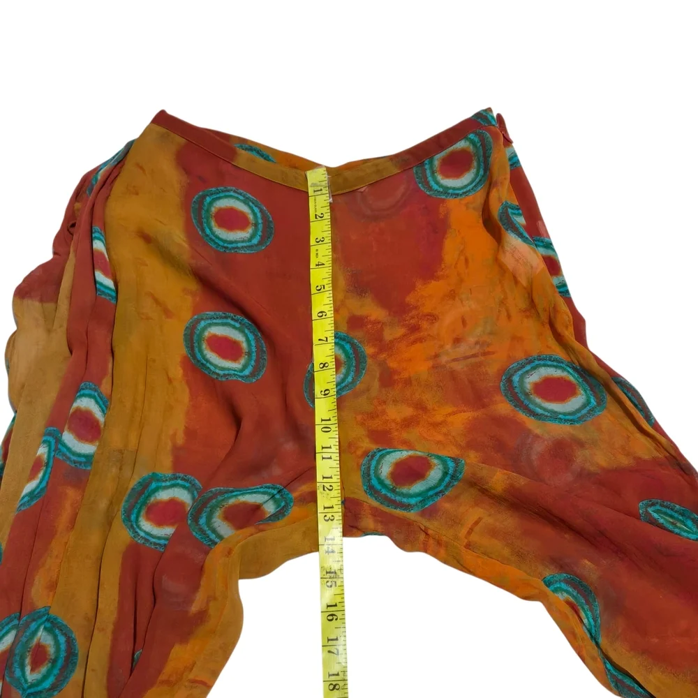 Zara GORGEOUS Printed Pareo Pants Swimwear Beach Cover up Size M - Picture 7 of 11